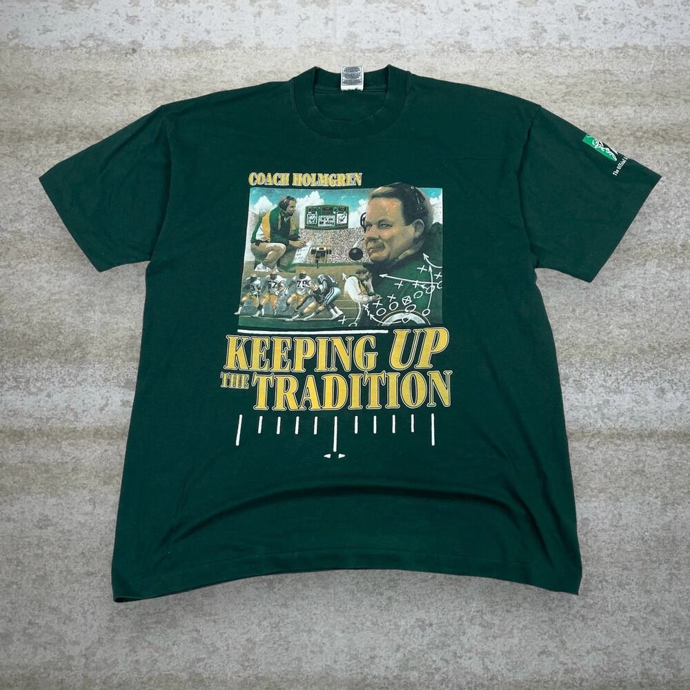 Vintage 90s Green Bay Packers Shirt Mens XL Green Coach Holmgren Cotton